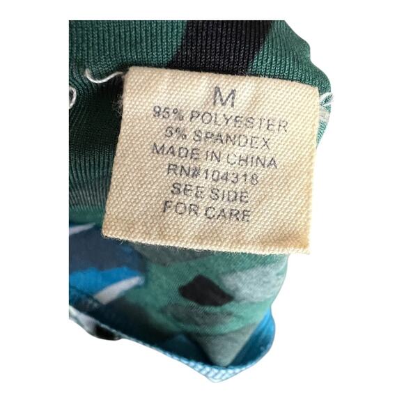 Allison Brittney Dress Women's M Multicolor Abstract Print Surplice Neck M Y2K - Picture 7 of 7